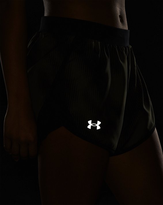 Women's UA Fly-By 2.0 Printed Shorts in Black image number 3